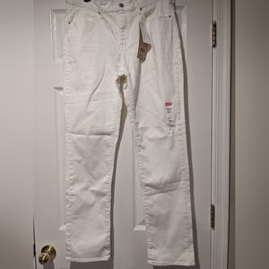 NWT Women's 14 Levi's White Mid Rise Skinny Jeans